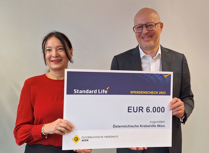 Standard Life spendet 6.000 Euro an die Österreichische Krebshilfe
